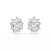 3.06 CT Lab Diamond Oval Cut Stud Earrings Jama Jewels