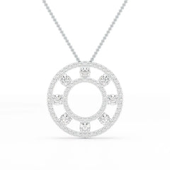 3.25 CT Round Cut Lab Diamond Pendant Jama Jewels