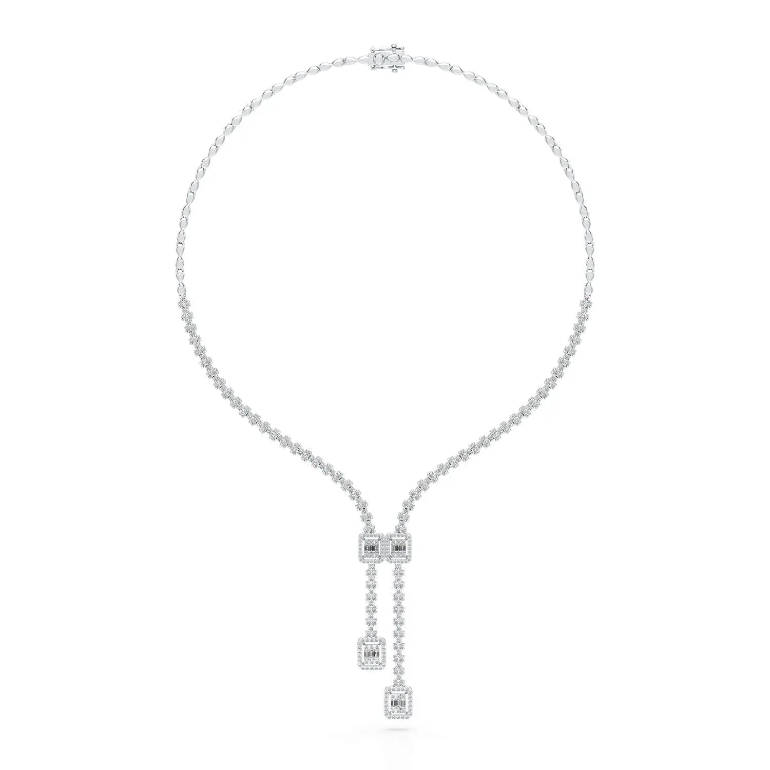 3.27 CT Lab Created Diamond Wedding Necklace Jama Jewels