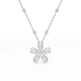 3.29 CT Pear Cut Lab Diamond Chain Pendant Jama Jewels