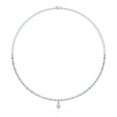 Baguette Cut Lab Created Diamond 3.53 CT Necklace