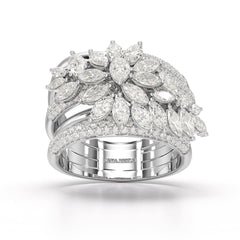 3.58 CT Lab Diamond Layered Ring