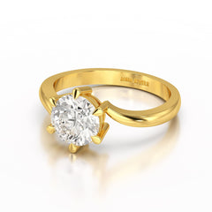 3 CT Lab Diamond Classic Solitaire Ring