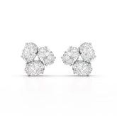 3 CT Lab Diamond Oval Cut Three Stone Earrings Jama Jewels