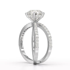 2.9 CT Lab Diamond Round Brilliant Cut Ring