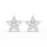 3 CT Marquise Cut Lab Diamond Stud Earrings Jama Jewels