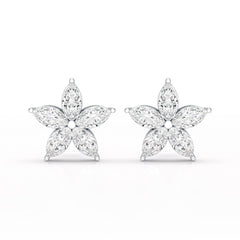 3 CT Marquise Cut Lab Diamond Stud Earrings