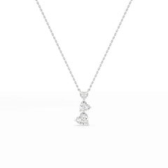 4.3 CT Heart Cut Lab Diamond Chain Pendant Jama Jewels