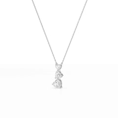 4.3 CT Heart Cut Lab Diamond Chain Pendant
