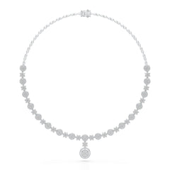 4.59 Carat Lab Grown Diamond Round Shape Necklace