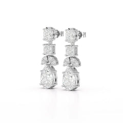 4.88 CT Lab Diamond Drop Earrings Jama Jewels