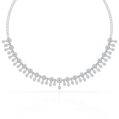 Round Cut Lab Grown Diamond 4.96 CT Elegant Choker Necklace