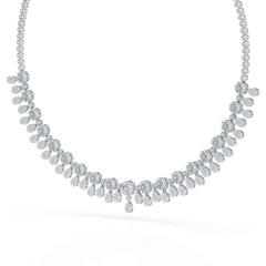 Round Cut Lab Grown Diamond 4.96 CT Elegant Choker Necklace