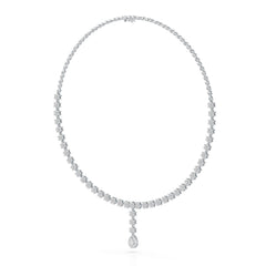 Pear Cut Lab Diamond 4.97 CT Necklace