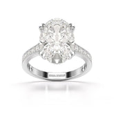 5.9 CT Oval Cut Solitaire Lab Diamond Ring