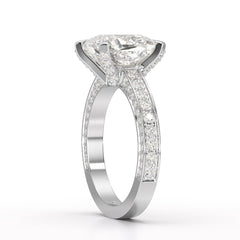 6.1 CT Lab Diamond Cushion Cut Solitaire Ring