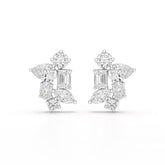 6.57 CT Multi Shape Lab Diamond Stud Earrings
