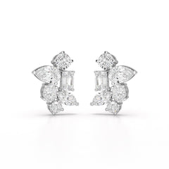 6.57 CT Multi Shape Lab Diamond Stud Earrings