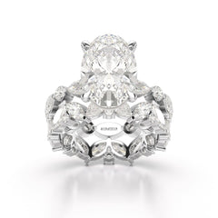 6.56 CT Oval and Marquise Cut Lab Diamond Ring