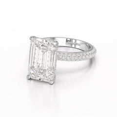 6.86 CT Emerald Cut Solitaire Lab Diamond Ring