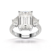 7.8 CT Three Stone Lab Diamond Ring