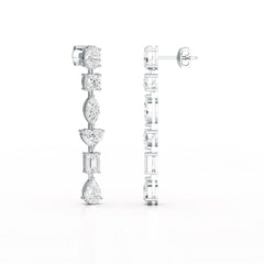 7.99 CT Lab Diamond Dangle Drop Earring