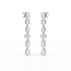 7.99 CT Lab Diamond Dangle Drop Earring
