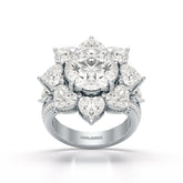9.24 CT Lab Diamond Round Wedding Ring