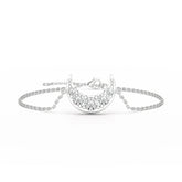 1.3 CT Lab Diamond Crescent Moon Bracelet