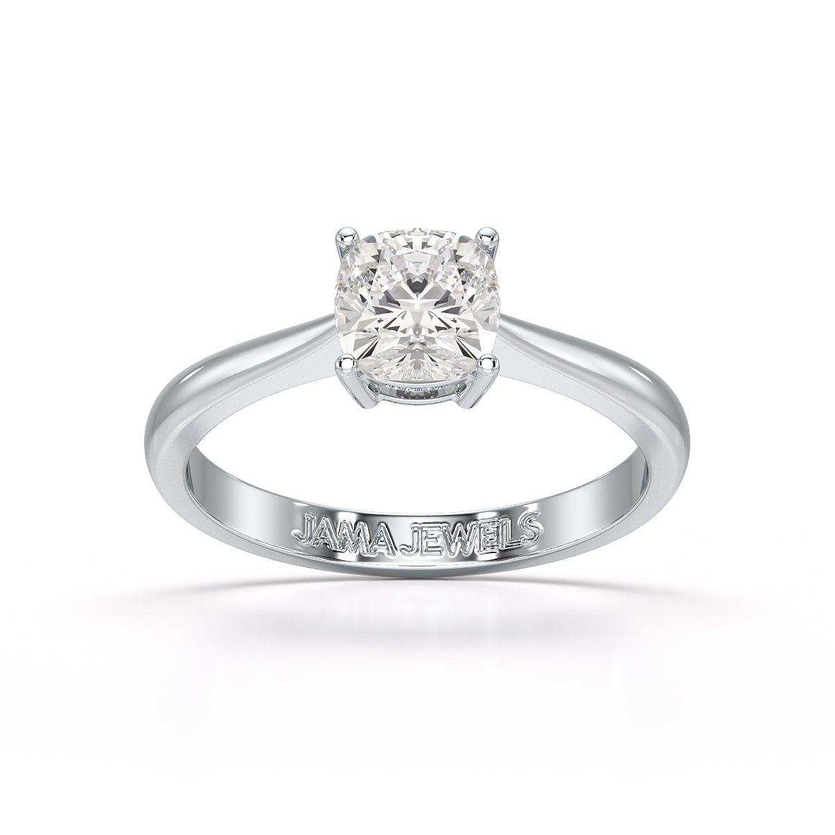 1 Ct Cushion Cut Lab Diamond Solitaire Ring