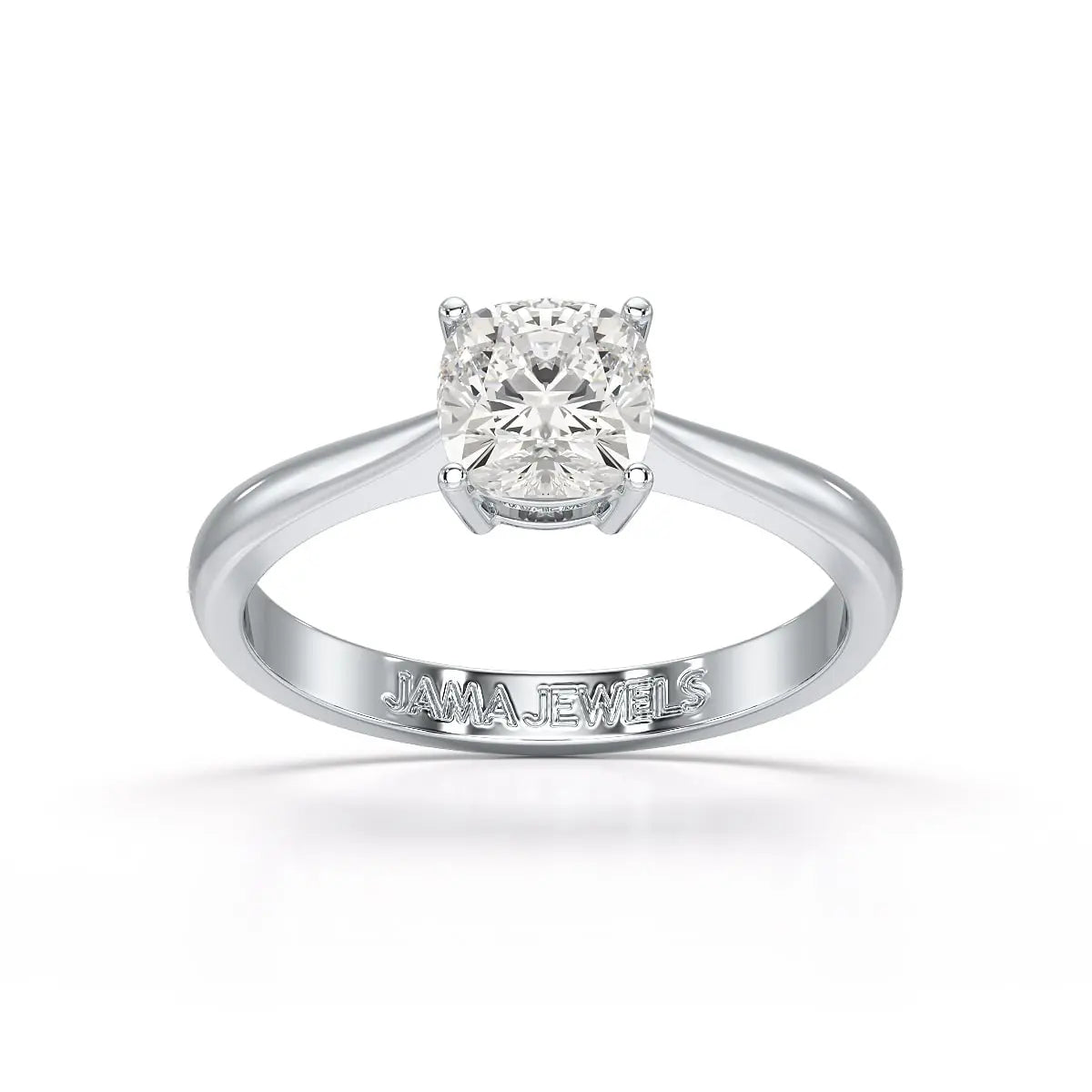 1 Ct Cushion Cut Lab Diamond Solitaire Ring