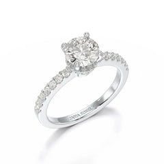 1.36 CT Round Cut Lab Grown Diamond Ring Jama Jewels