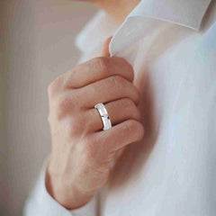 3 CT Princess Shape Lab Diamond Men's Ring