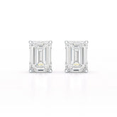 1 Ct Emerald Pair Solitaire Lab Diamond Earrings