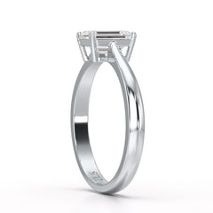 1 Ct Emerald Cut Solitaire Lab Diamond Ring