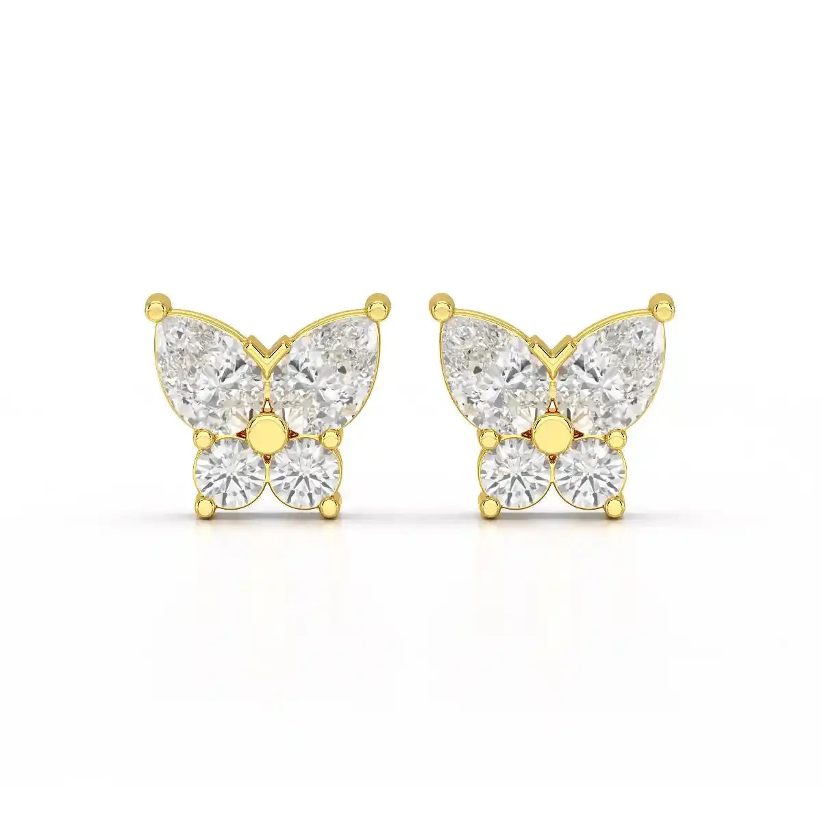 1.50 CT Butterfly Shape Lab Diamond Stud Earring Jama Jewels