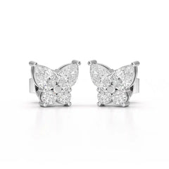 1.50 CT Butterfly Shape Lab Diamond Stud Earring Jama Jewels