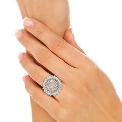 3.63 CT Round Cut Lab Diamond Ring