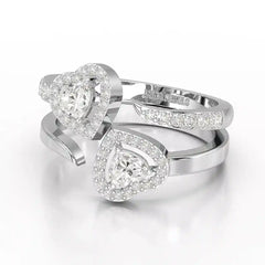 0.83 CT Heart Shaped Lab Diamond Ring Jama Jewels