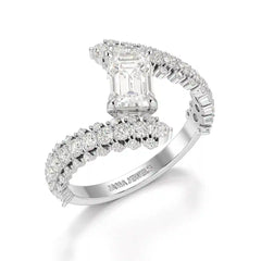 1.77 CT Emerald Cut Lab Diamond Ring