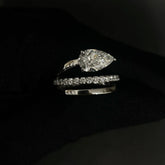 1.8 CT Pear Cut Lab Diamond Ring (Ready for Delivery) Jama Jewels