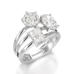 3 CT Oval Cut Lab Diamond Ring