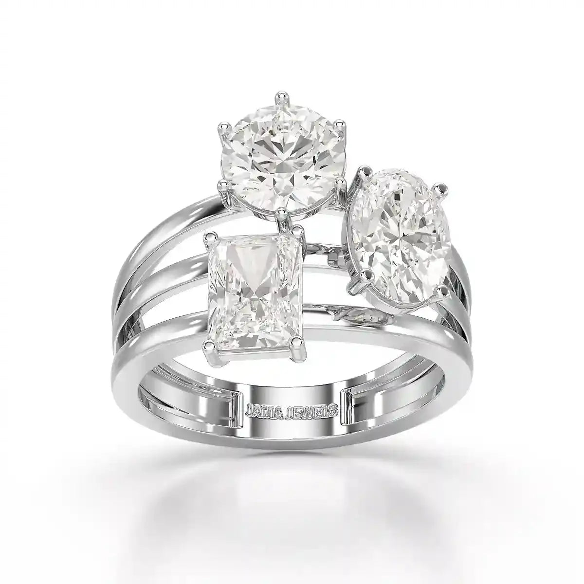 3 CT Oval Cut Lab Diamond Ring Jama Jewels