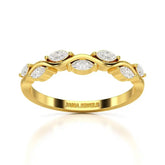 0.35 CT Twisted Ring with Marquise Cut Lab Diamonds Jama Jewels