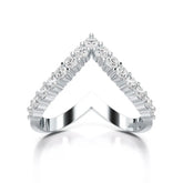0.65 CT V Shaped Diamond Ring