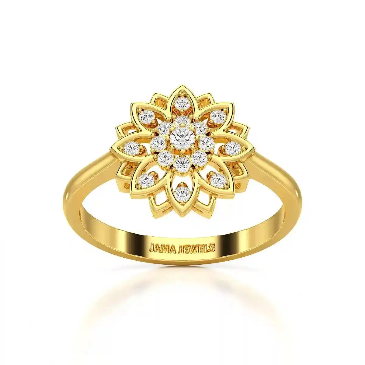 0.20 CT Round Cut Lab Diamond Bloom Ring Jama Jewels