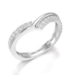 0.25 CT Pave Setting Round Cut Lab Diamond Ring