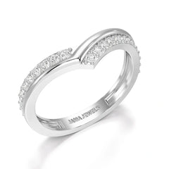 0.25 CT Pave Setting Round Cut Lab Diamond Ring Jama Jewels