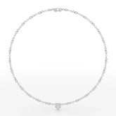 12.54 CT Heart Cut Lab Diamond Tennis Necklace Jama Jewels