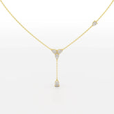 1 CT Drop Necklace with Pear Cut Lab Diamonds